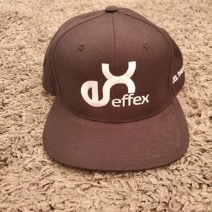 Effecx Black White Double Stitch Adjustable Mens Hat